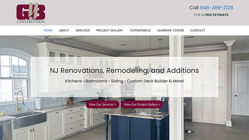 GYB Construction Digital Marketing Project