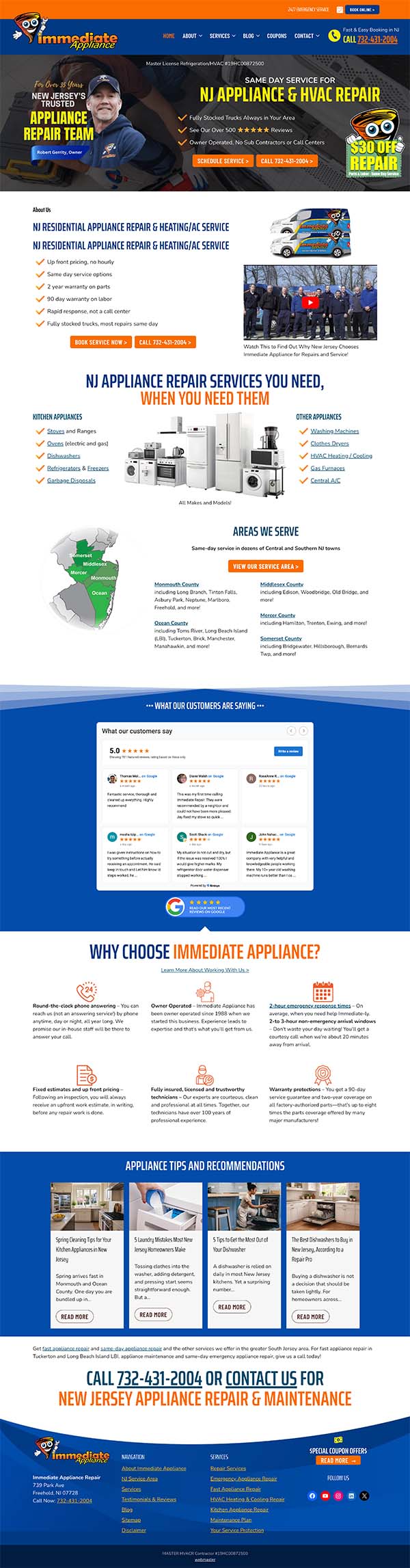 Immediate Appliance Repair Service NJ